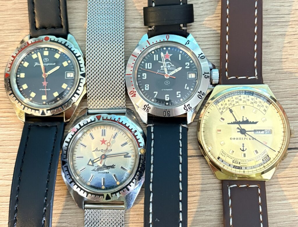 Zegarki komandirskie, amphibia i oficerski