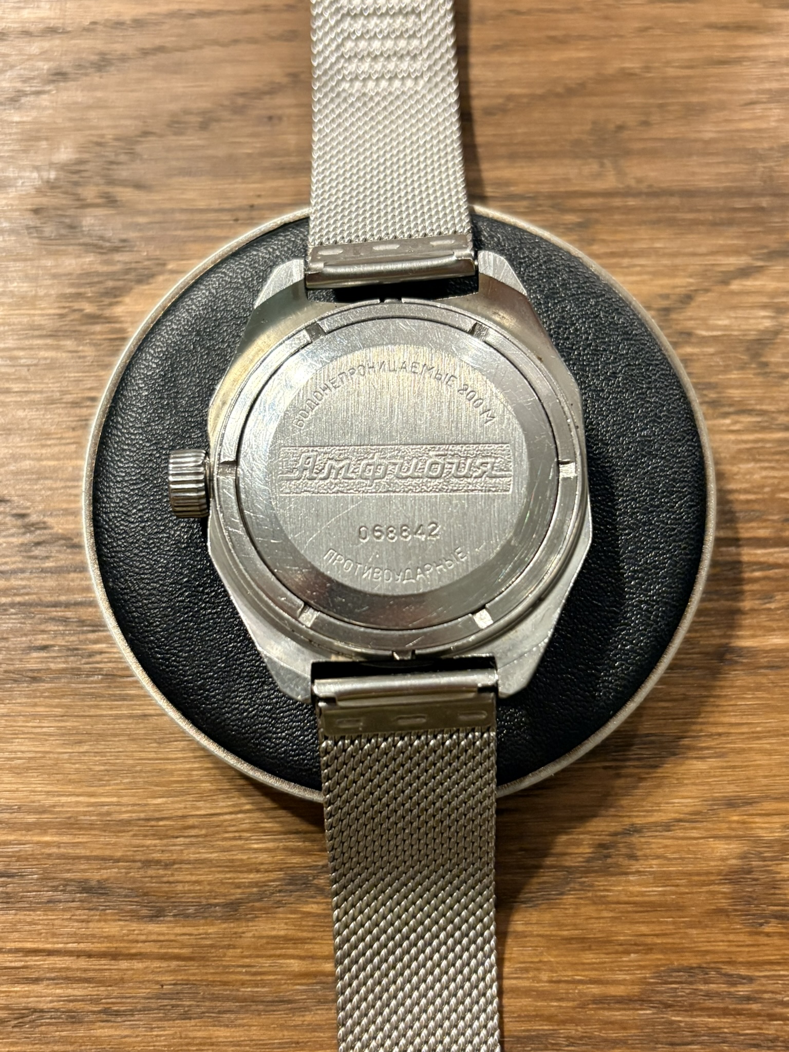 Vostok amphibia 2409 vintage ZSRR. Zegarek mechaniczny nurkowy z łodzią podwodną. Dekiel