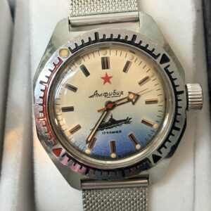 Vostok Amphibia 2409 vintage ZSRR Diver łódź podwodna