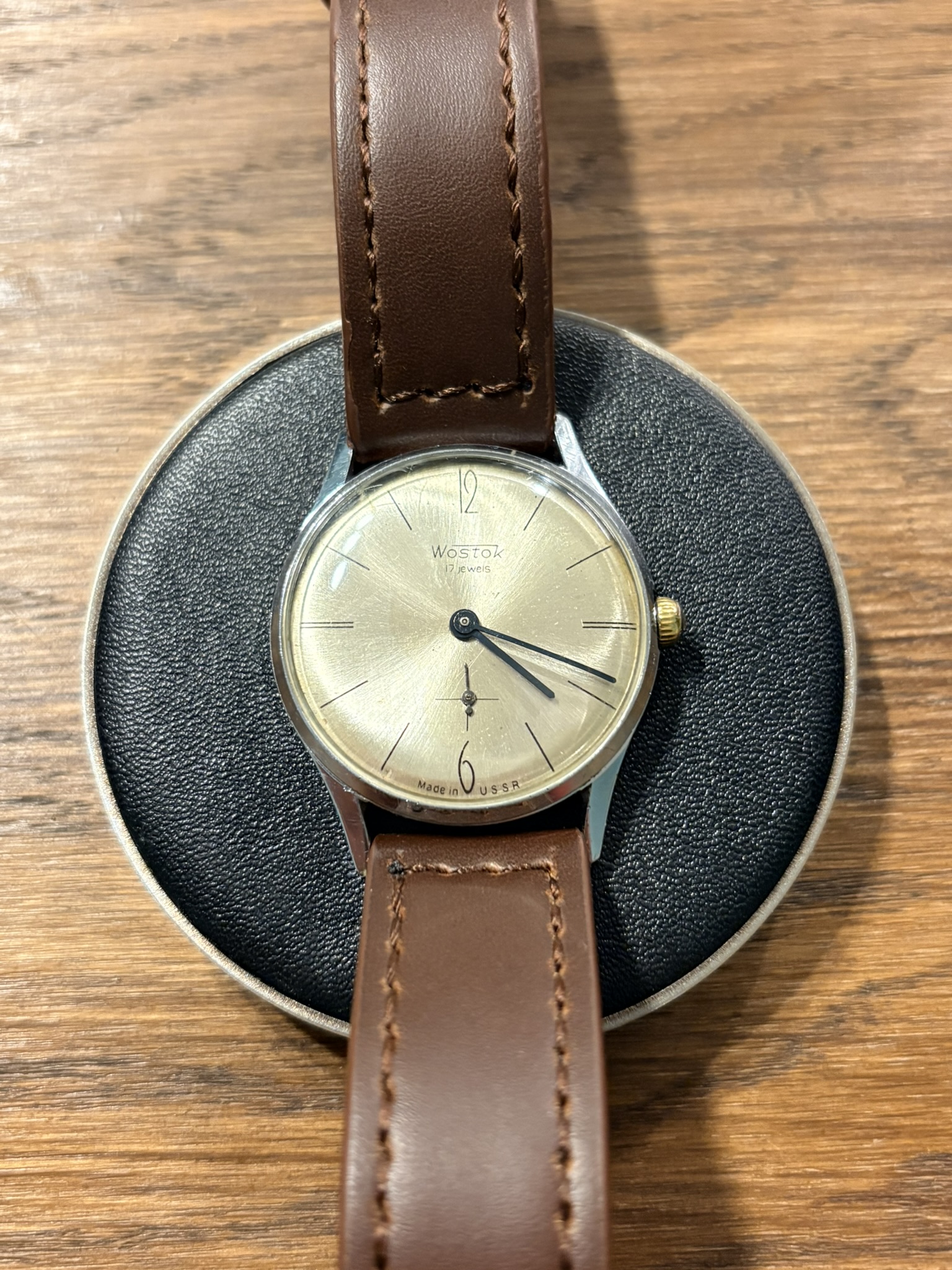 Wostok 2409 złoty sunburst vintage ZSRR zegarek mechaniczny