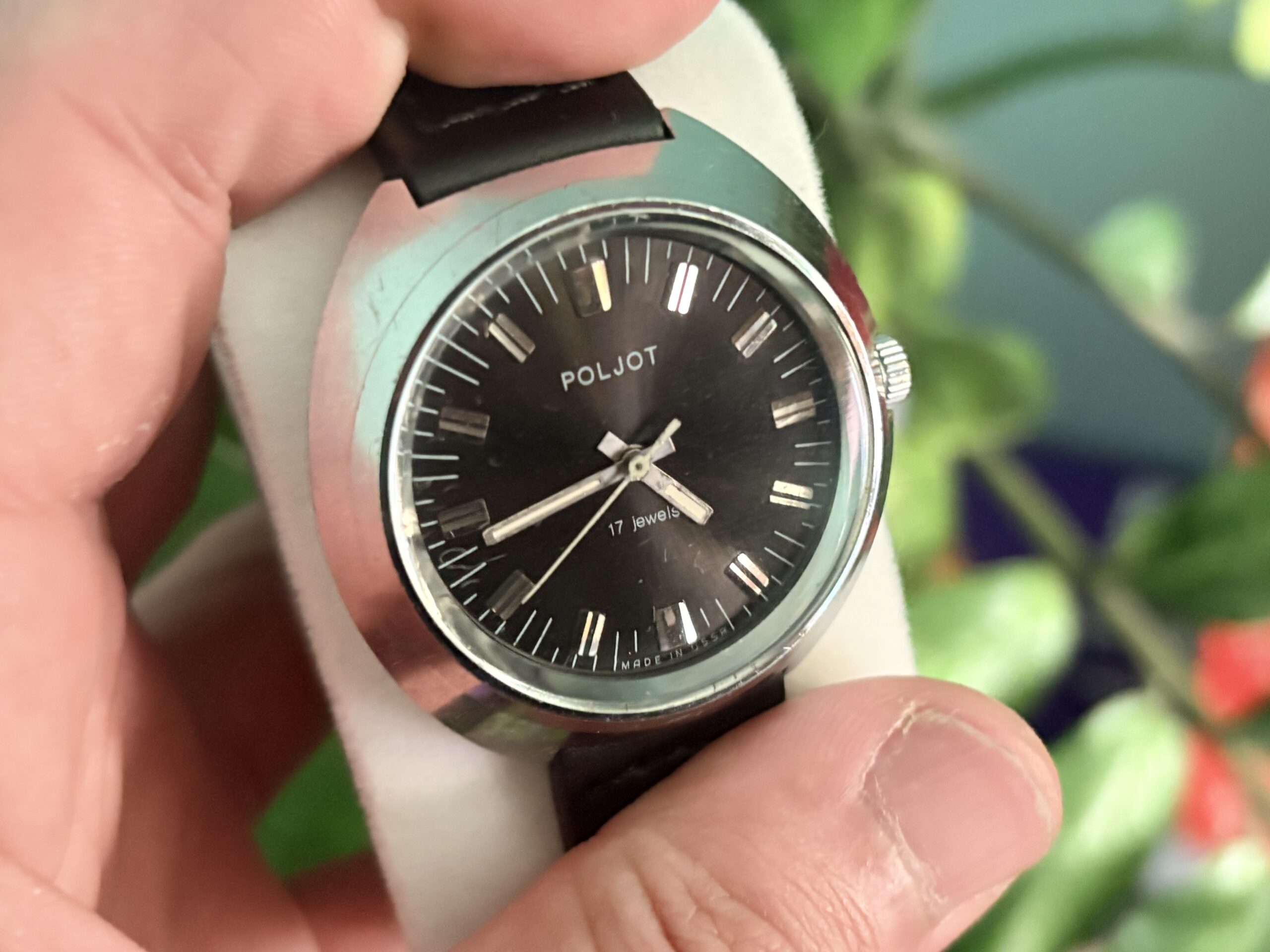 Poljot Wulkan czarny sunburst