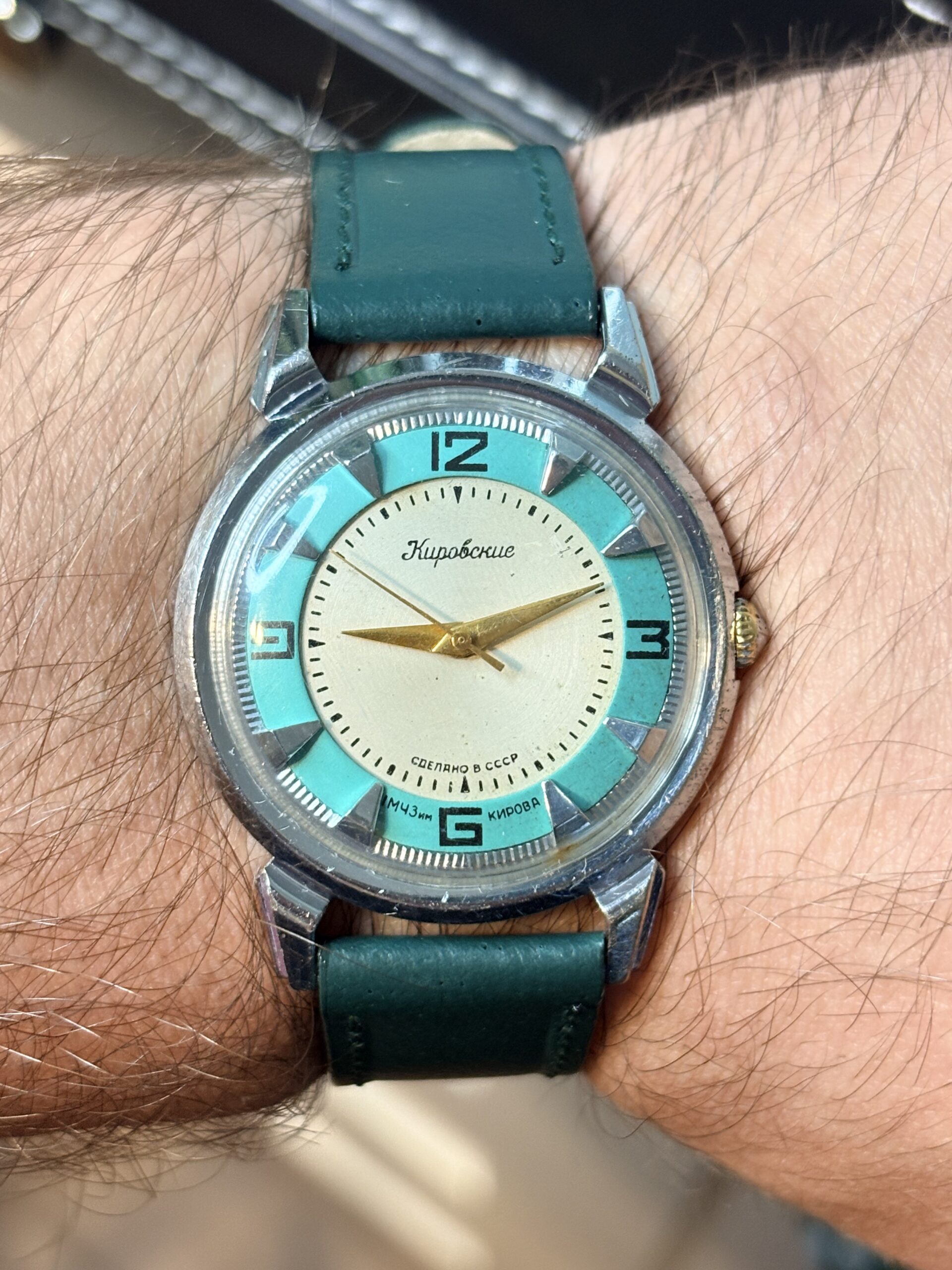 Kirowski Krab zielony vintage ZSRR z lat 50