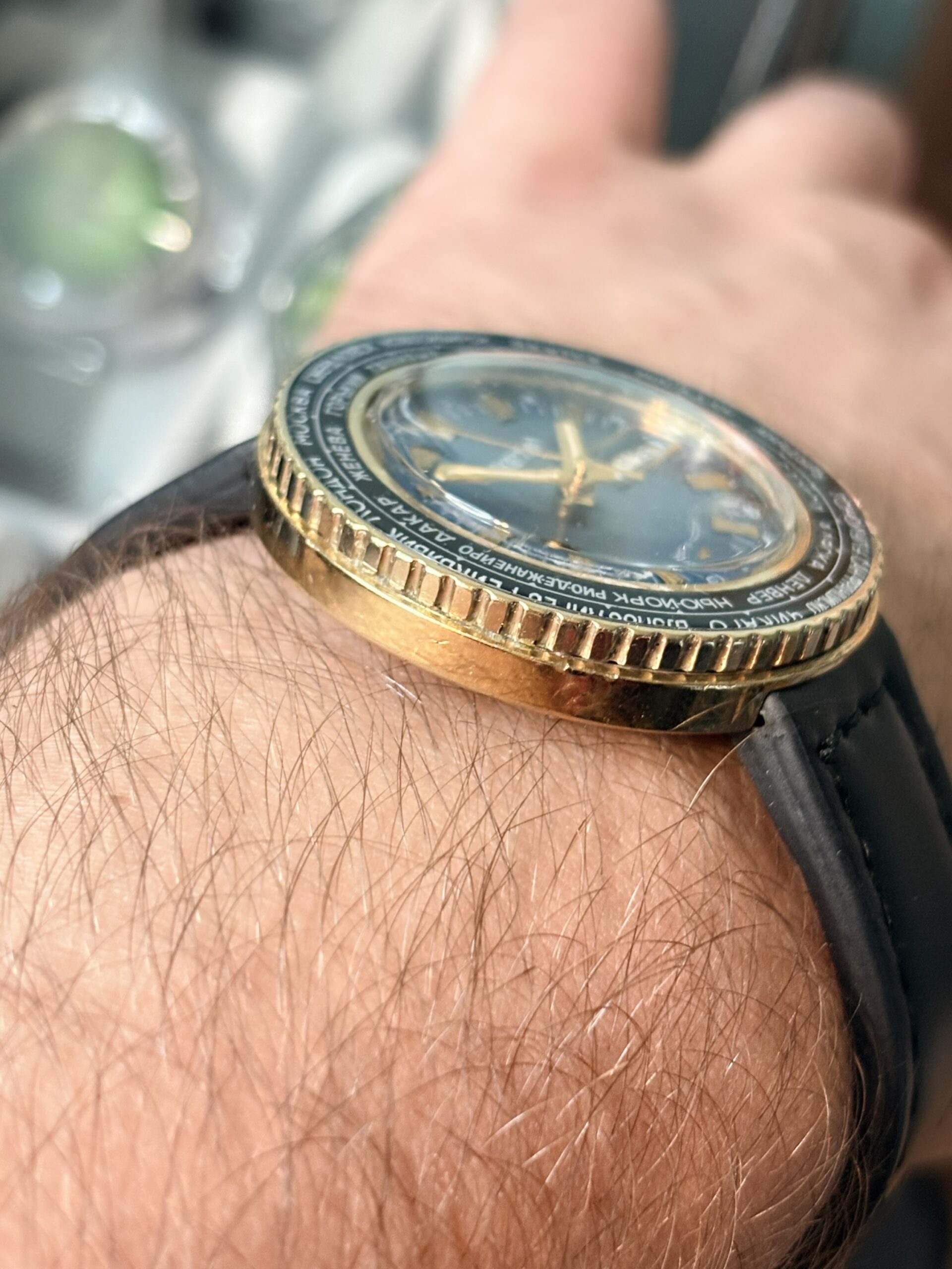 Zegarek Vintage Raketa World Time 2628.H Goroda Ice Blue ZSRR - obrazek 6