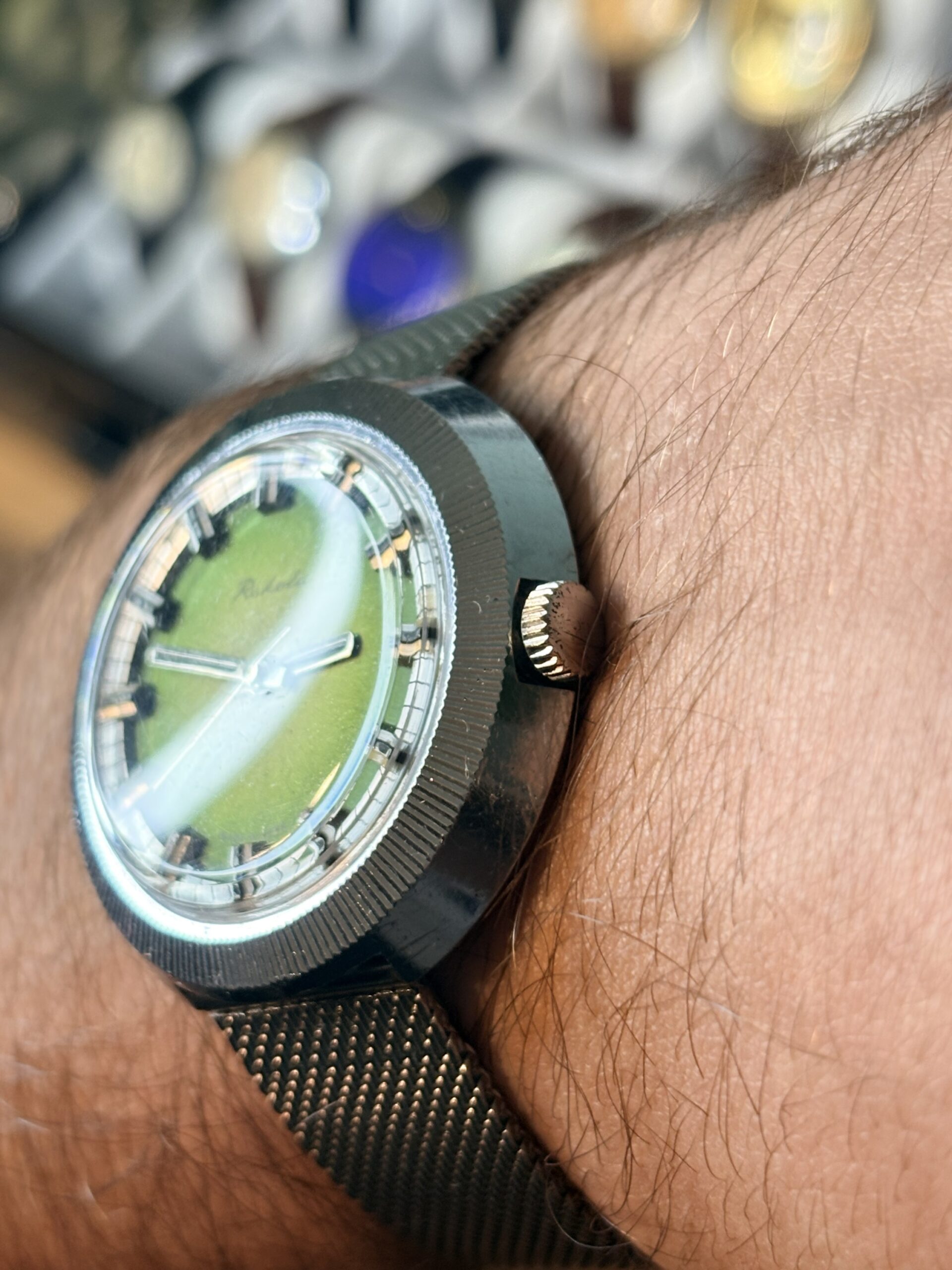 Zegarek Vintage Raketa UFO Zielona – Raketa 2609.HA USSR Sunburst - obrazek 8
