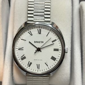 Zegarek Vintage Raketa Roman Dial USSR – minimalistyczna Raketa z rzymskimi indeksami